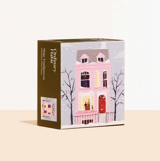 Christmas Pink House 100 Piece Puzzle