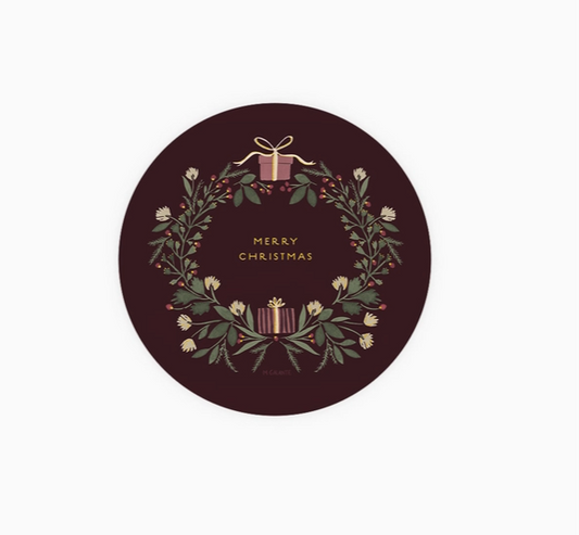 Christmas Wreath Coaster Set