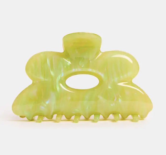 Flower Claw in Jade Swirl
