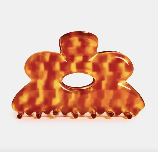 Flower Claw in Honey Check
