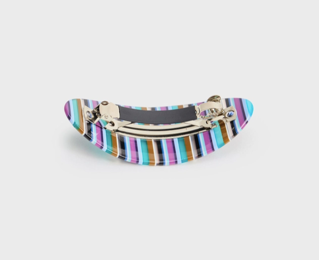 Oval Barrette, Frances Stripe