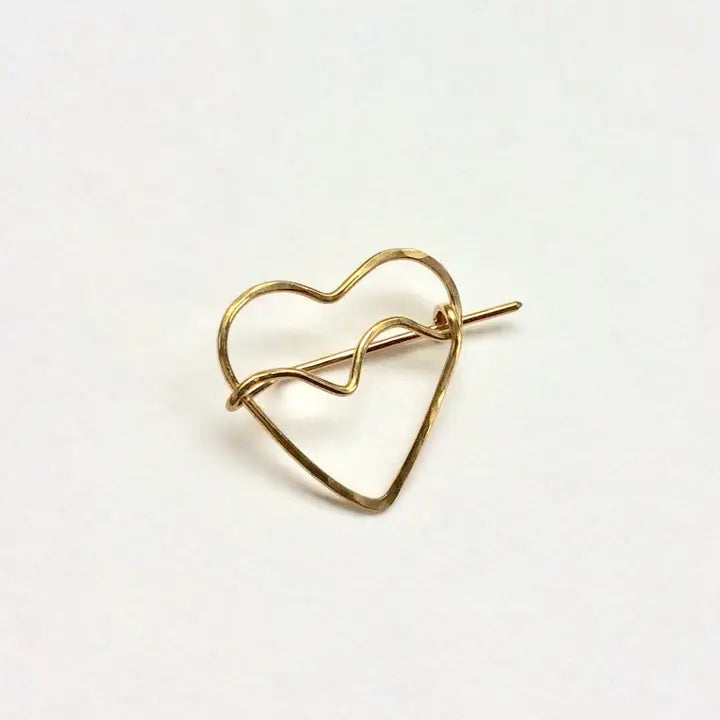 Hand Formed Heart Pin