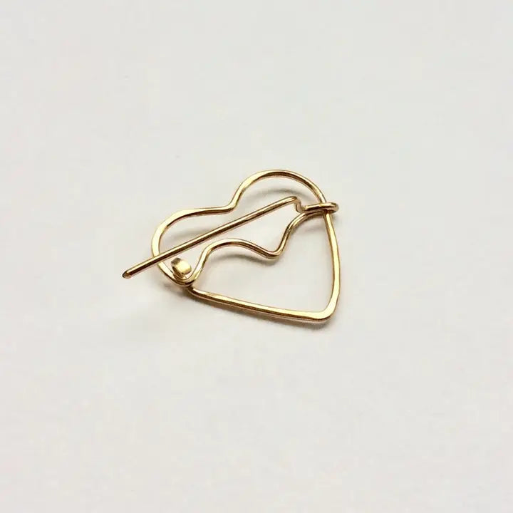 Hand Formed Heart Pin