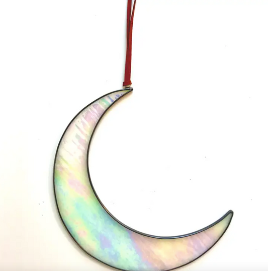Stained Glass Crescent Moon