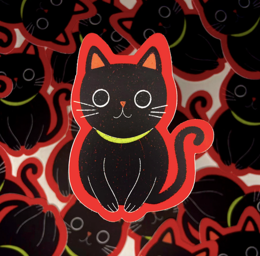Black Cat Sticker
