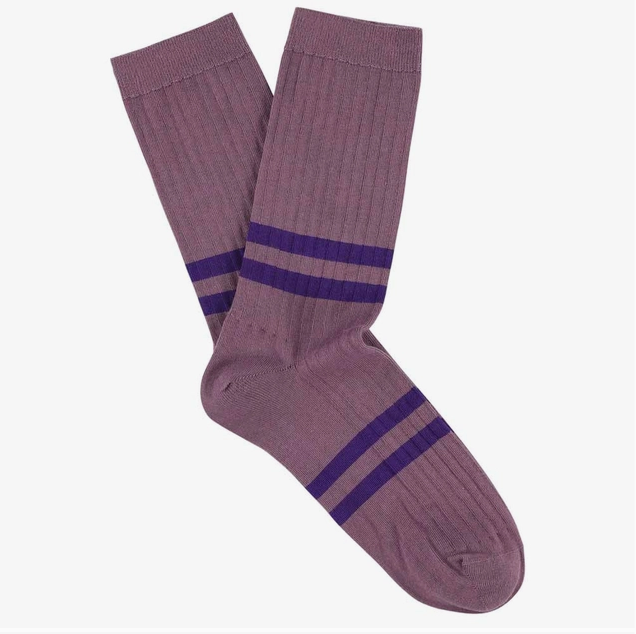 Purple Striped Socks