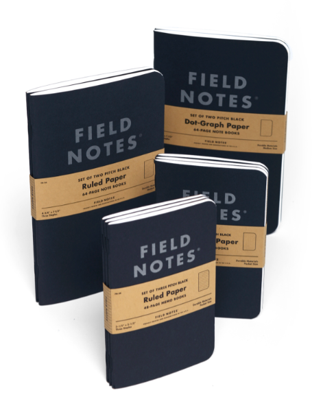 Ruled Notebook 2 Pack, Pitch Black