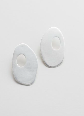 Ova Earring, Sterling Silver