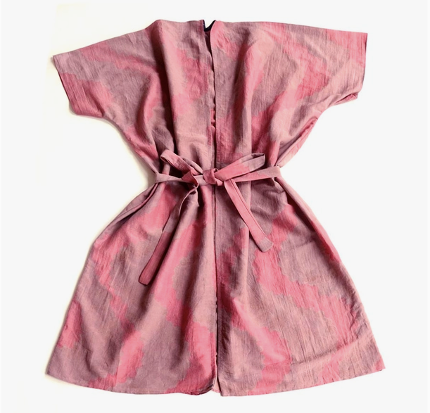 Flower Dyed Pink Kimono/Robe/Kaftan
