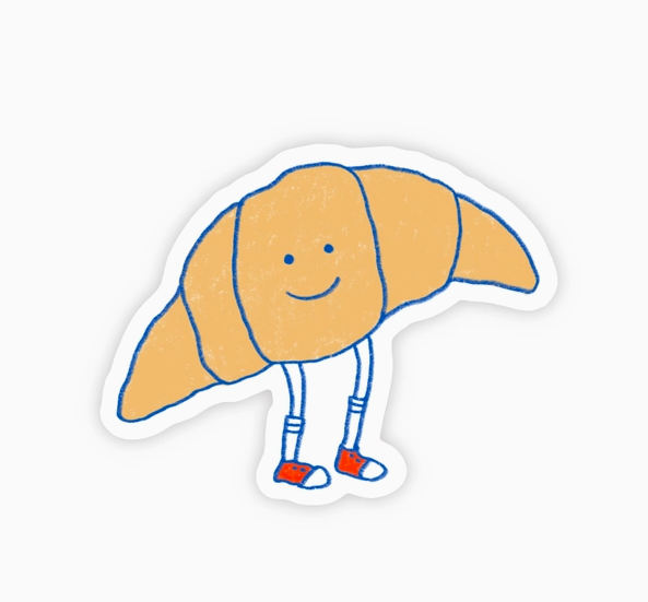 Mr. Croissant Sticker