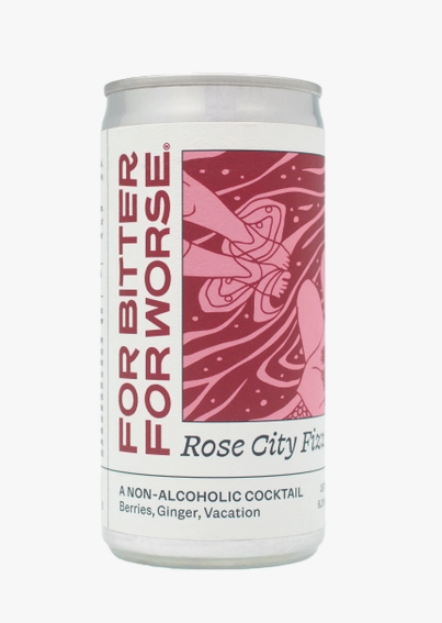 Rose City Fizz, Nonalcoholic Cocktail