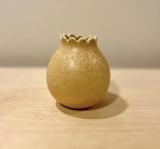 Ruffle Bud Vase in Marigold