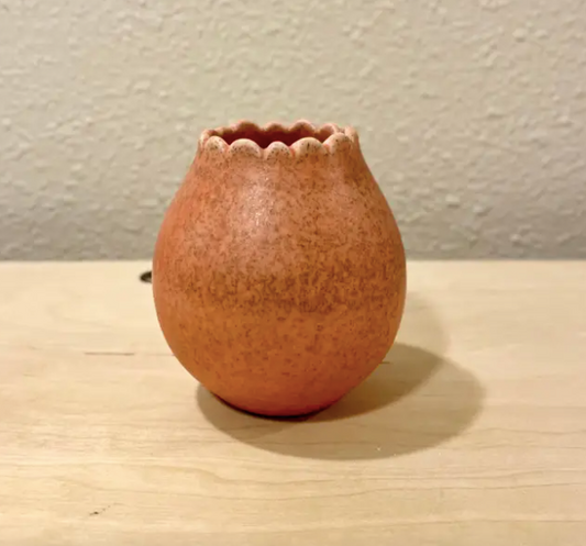 Ruffle Bud Vase in Rhubarb