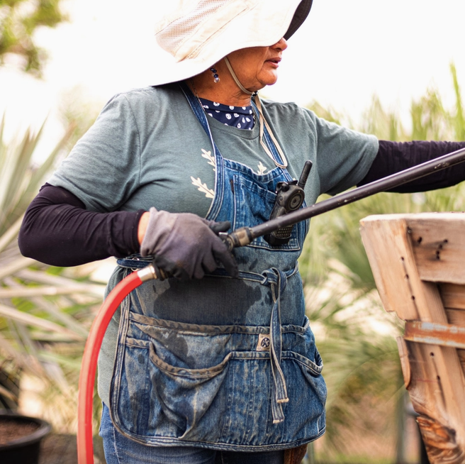 Denim Mid-Length Apron