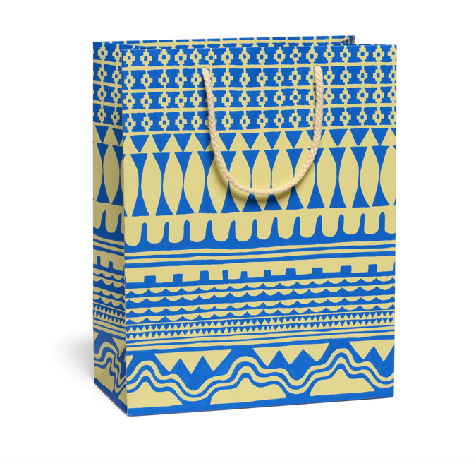Geometric Blue Gift Bag- Large
