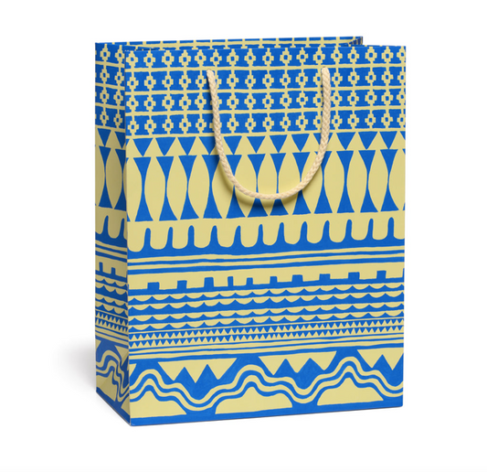 Geometric Blue Gift Bag- Large