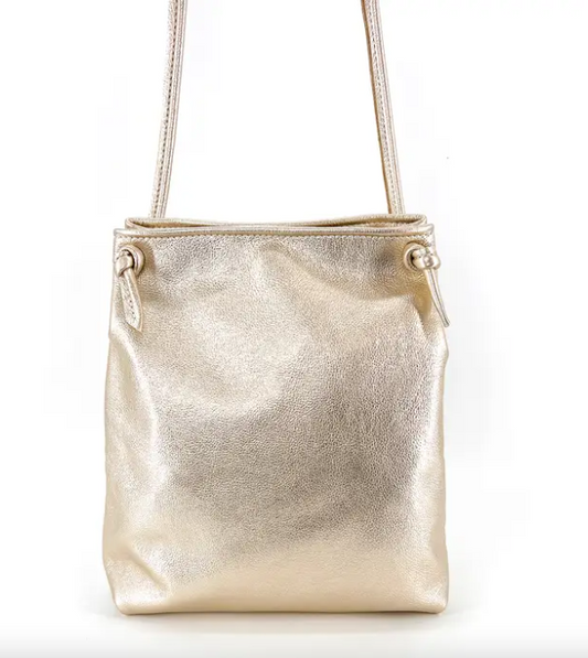 Bikini Bag in Champagne Leather