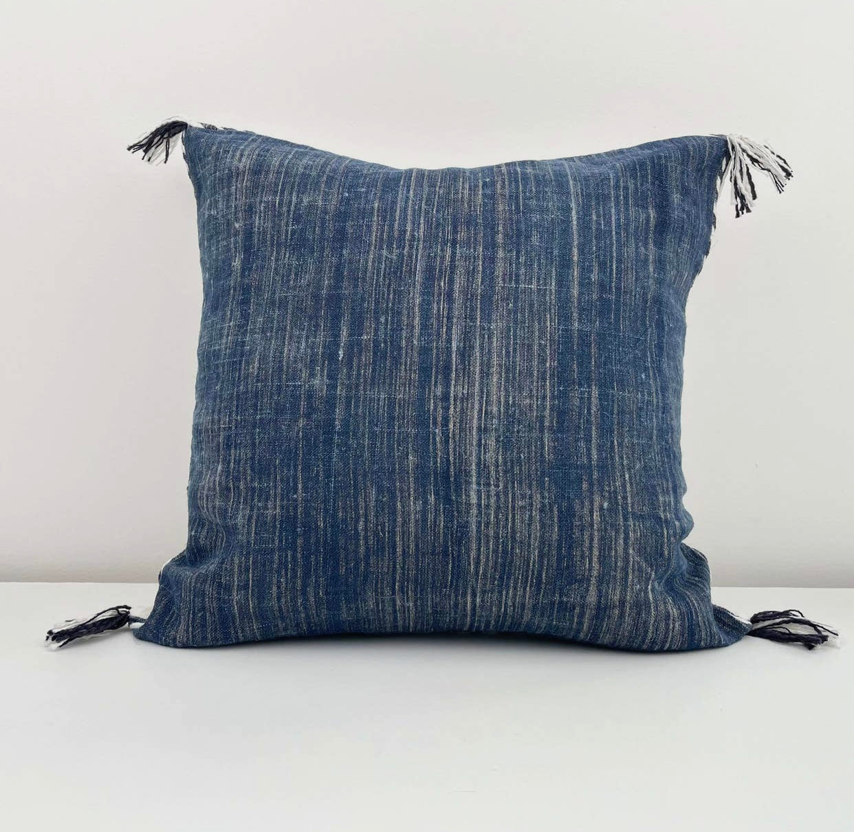Hand Woven Linen Pillow, Indigo