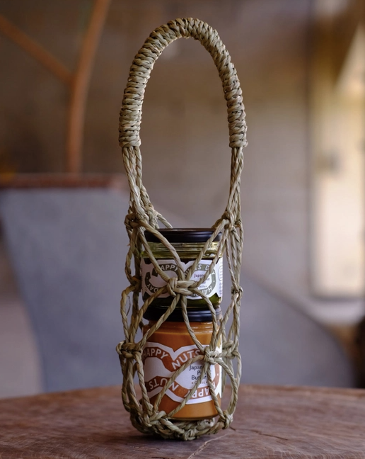 Japanese Igusa Wine and Jar Tote