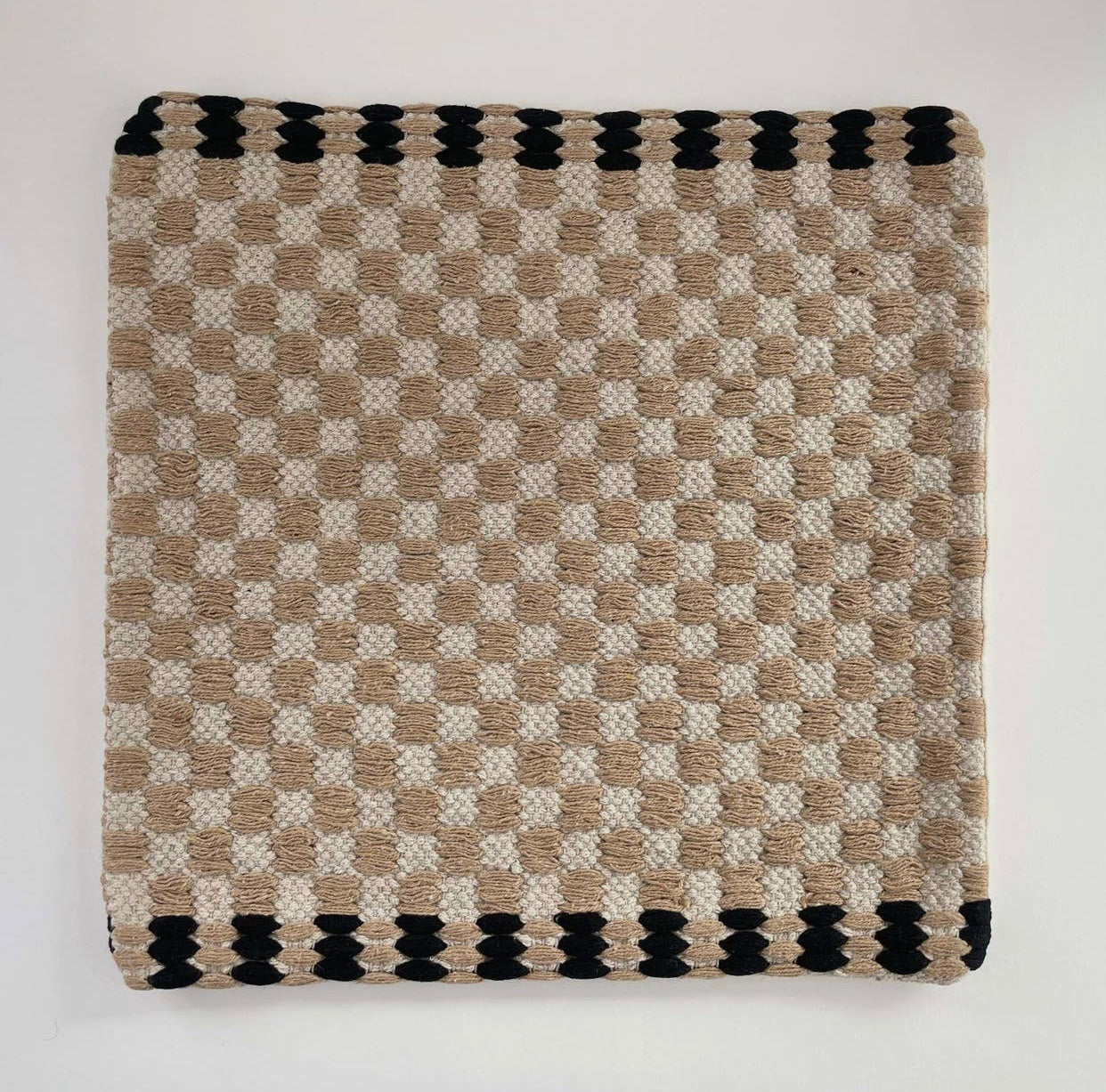 Hand Woven Checkerboard Pillow Cover
