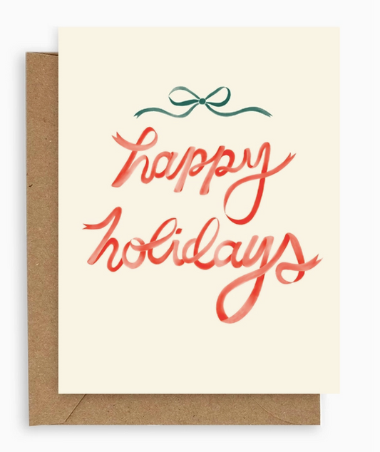 Happy Holidays Ribbon Card Box Set