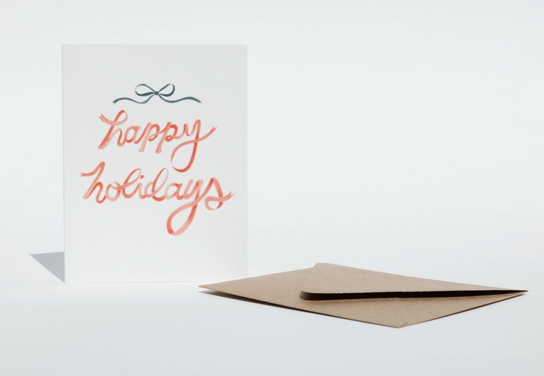 Happy Holidays Ribbon Card, Box Set