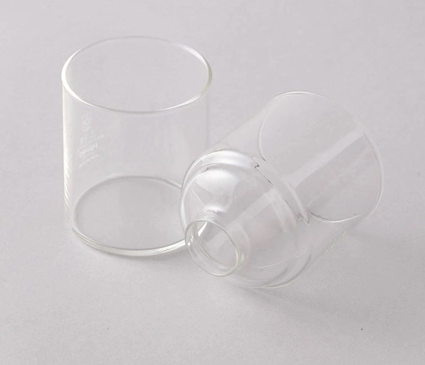 Glass Two-Piece Vase in Clear
