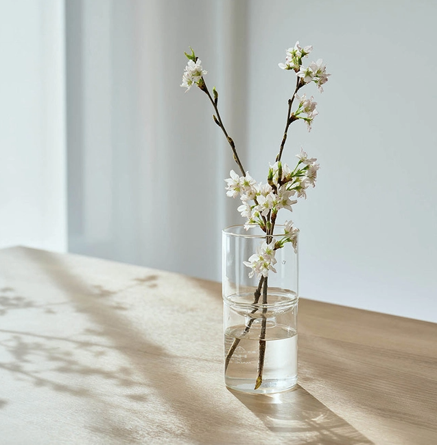 Glass Two-Piece Vase in Clear