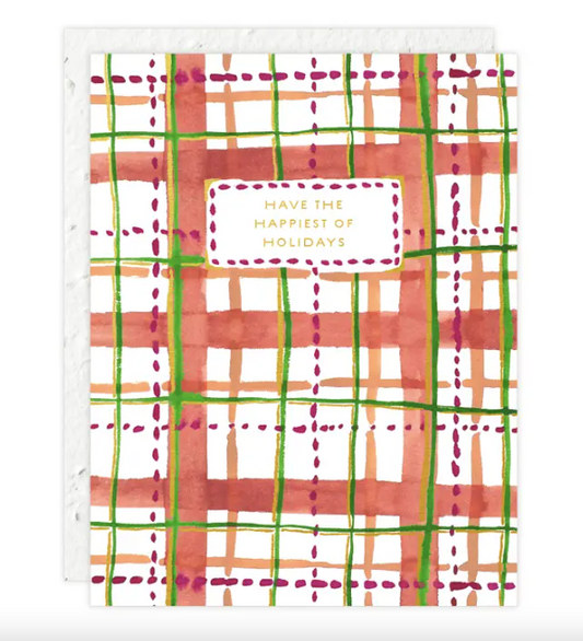 Holiday Plaid Greeting Card