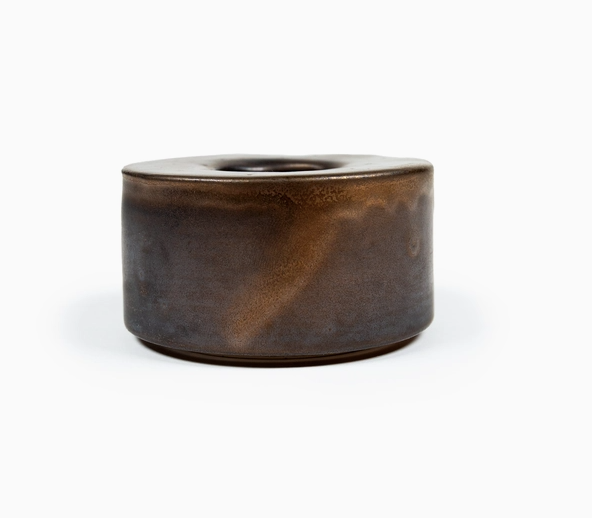 Ikebana Vase, Patinated Brass
