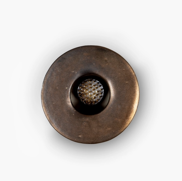 Ikebana Vase, Patinated Brass