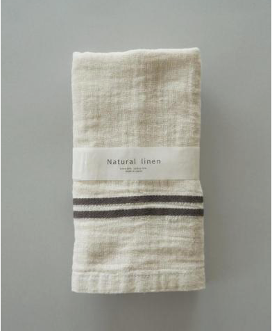 Japanese Linen Face Towel, Grey