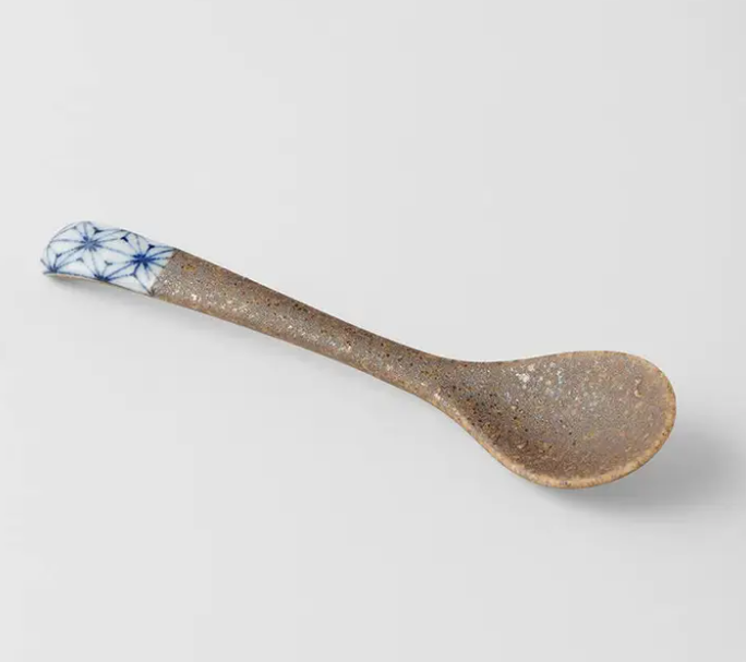 Japanese Bisque Spoons in Indigo Designs