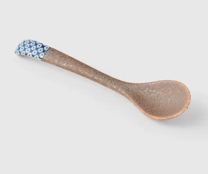 Japanese Bisque Spoons in Indigo Designs