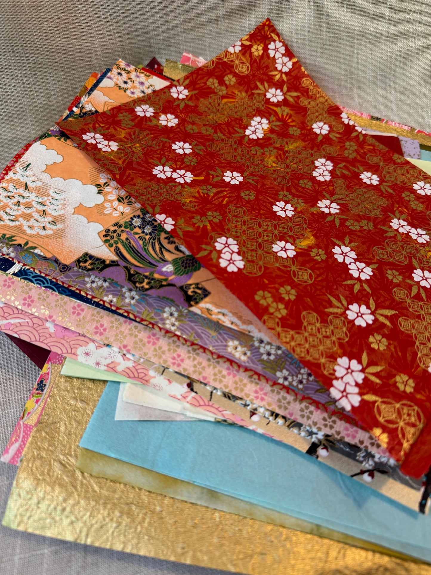 Japanese Washi Papers in Assorted Sizes