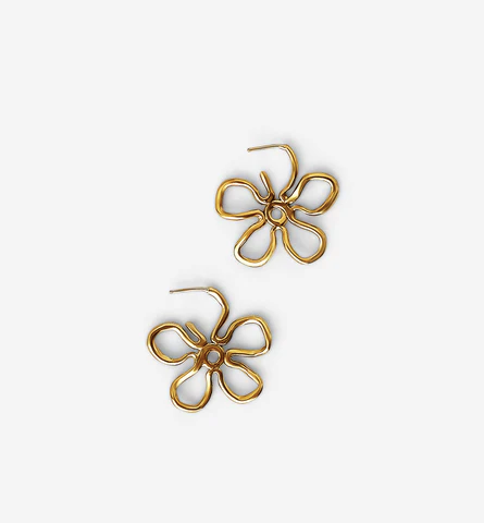 Flora Medium Hoops