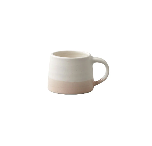Slow Coffee Mini Mug in White & Pink Beige