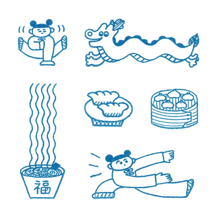 Color Acrylic Stamp 6pcs Set in Fortune