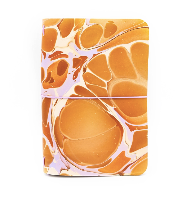 Leather Traveler's Journal in Marbled Purple Haze