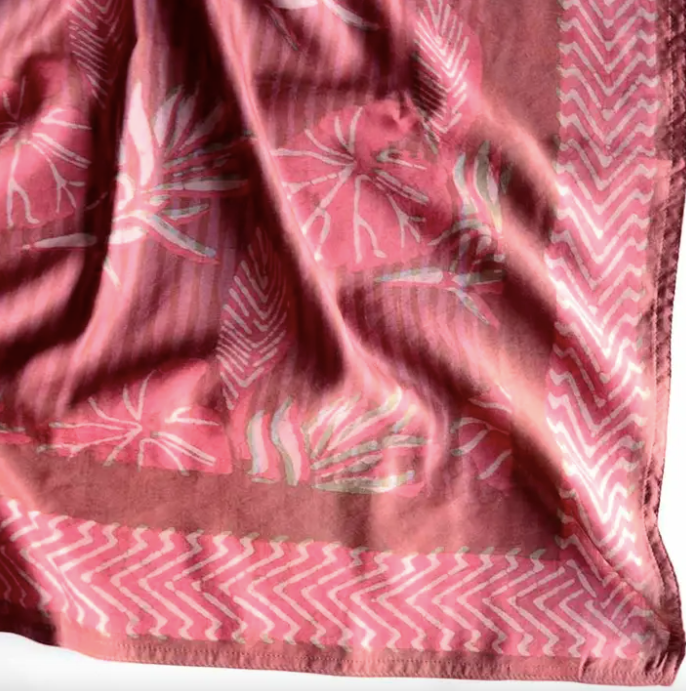 Lily Pond Block Print Bandana