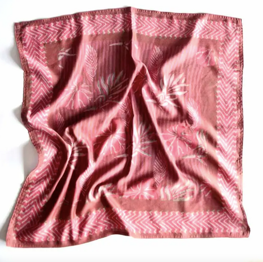 Lily Pond Block Print Bandana