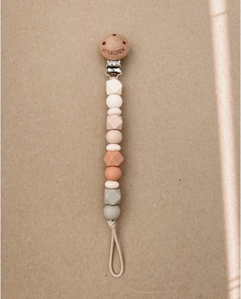 Pacifier Clip, Coral