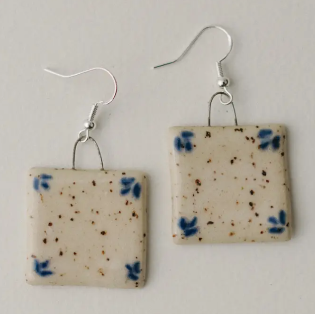 Ceramic Delft Earrings