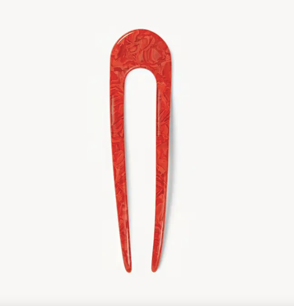 French Hair Pin in Poppy