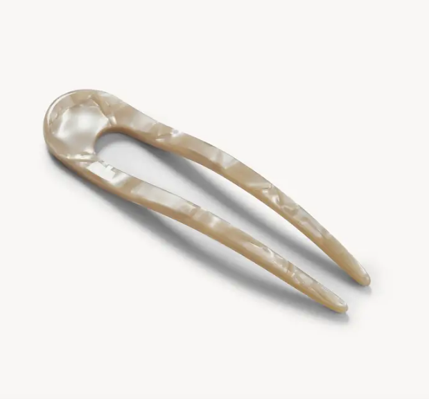 French Hair Pin in Sand Shell
