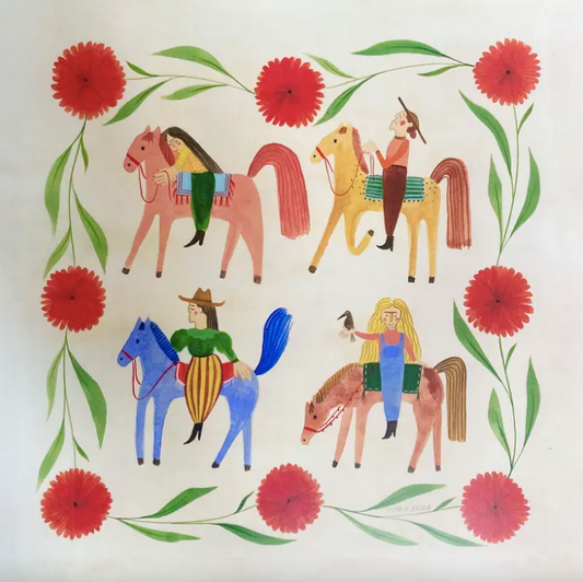 Four Horses Art Print