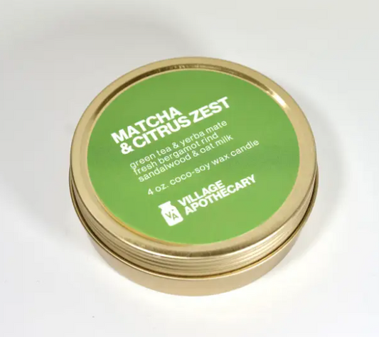 Matcha + Citrus Zest Travel Tin Candle