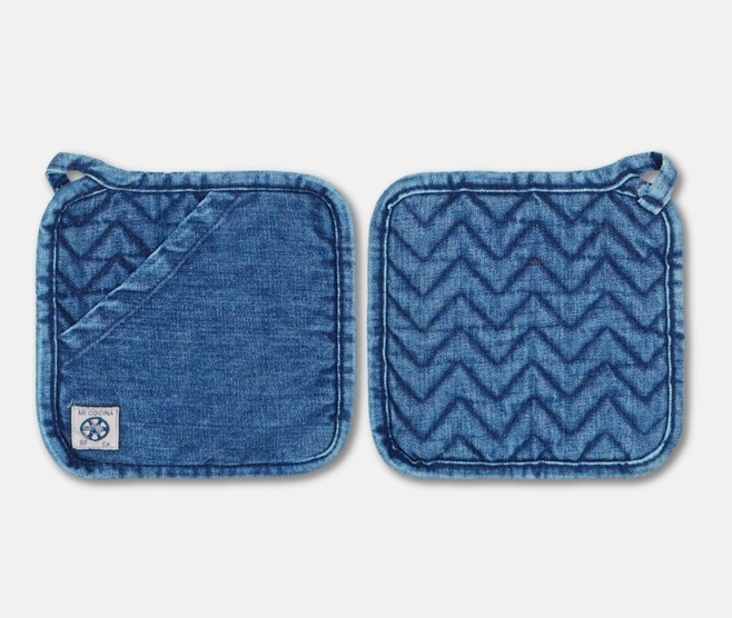 Denim Herringbone Potholder Trivet