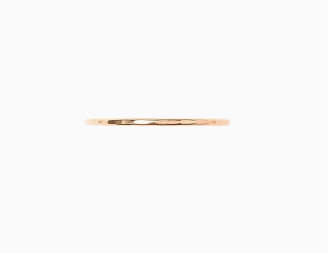 Gold Hammered Stacking Ring