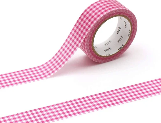 Pink Gingham Washi Tape